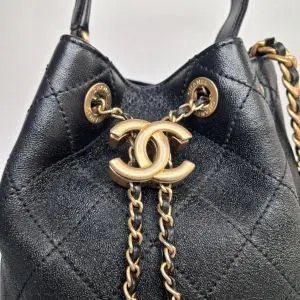 Chanel Quilted Leather Bucket Bag