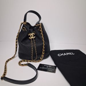Chanel Quilted Leather Bucket Bag