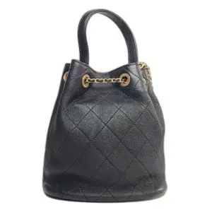 Chanel Quilted Leather Bucket Bag
