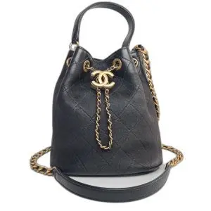 Chanel Quilted Leather Bucket Bag