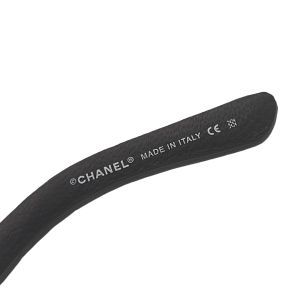 Chanel Quilted Leather Temple 4157-Q Shield Sunglasses