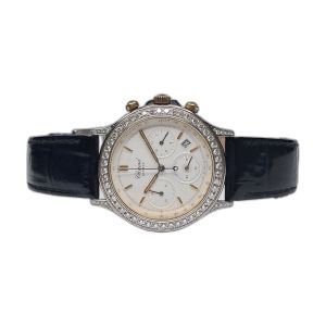 Chopard Genève Chronograph Watch with Diamond-Set Bezel