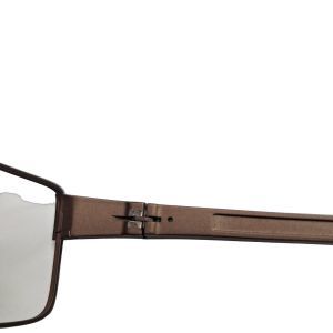 Cogan Titanium Rectangular Eyeglasses, Brown/Black Frame