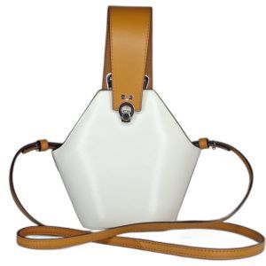 Danse Lente White Leather Bucket Bag