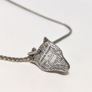 Gucci Anger Forest Wolf Head Pendant Necklace 