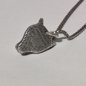 Gucci Anger Forest Wolf Head Pendant Necklace 