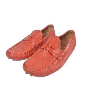 Gucci Diamante Leather Driver Loafers