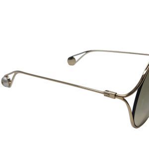 Gucci GG0253SA Round Gold-Tone Sunglasses