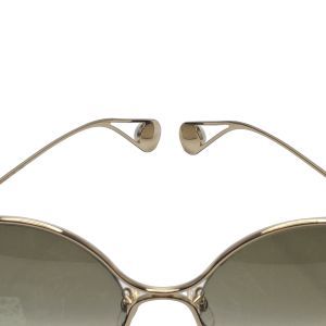 Gucci GG0253SA Round Gold-Tone Sunglasses