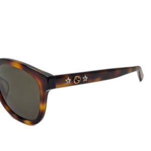 Gucci GG0346SA Tortoiseshell Star & Bee Cat-Eye Sunglasses