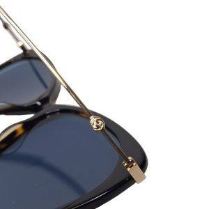Gucci GG0510S Tortoiseshell Blue-Lens Sunglasses