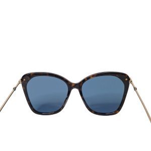 Gucci GG0510S Tortoiseshell Blue-Lens Sunglasses
