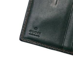 Gucci Green Guccissima Compact Flap Wallet