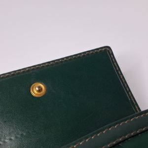 Gucci Green Guccissima Compact Flap Wallet