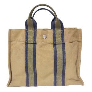 Hermes Mini Canvas Handbag