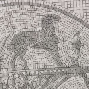 Hermes Mosaique au 24 Square Plate 23 x 23 cm Platinum Silver porcelain 