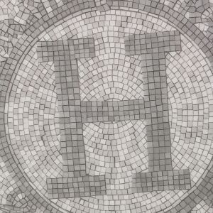 Hermes Mosaique au 24 Square Plate 23 x 23 cm Platinum Silver porcelain 