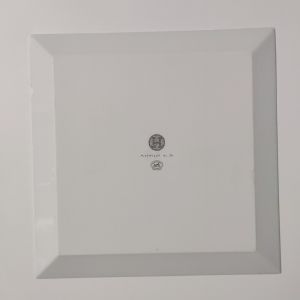 Hermes Mosaique au 24 Square Plate 23 x 23 cm Platinum Silver porcelain 