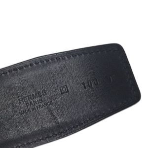 Hermès Black and Brown Reversible H Belt with Gold Buckle