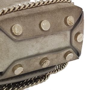 Jimmy Choo Beige Suede Leather Lockett City Shoulder Bag