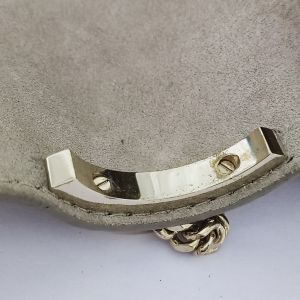 Jimmy Choo Beige Suede Leather Lockett City Shoulder Bag