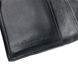 Lady Dior Black Cannage Lambskin Trifold Wallet