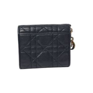 Lady Dior Black Cannage Lambskin Trifold Wallet