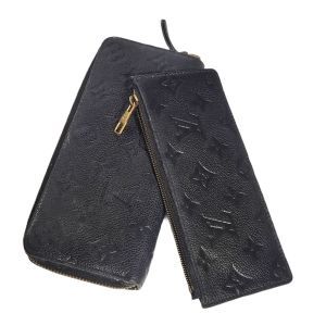 Louis Vuitton Black Monogram Empreinte Clemence Wallet