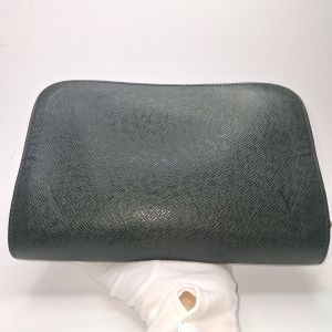 Louis Vuitton Green Taiga Leather Zip Organizer