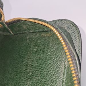 Louis Vuitton Green Taiga Leather Zip Organizer