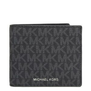 Michael Kors Black Signature Cooper Billfold Wallet with Passcase
