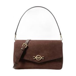 Michael Kors Nutmeg Suede Kacey Large Convertible Shoulder Bag