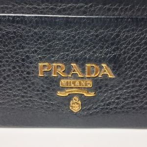 Prada Black Grained Leather Wallet