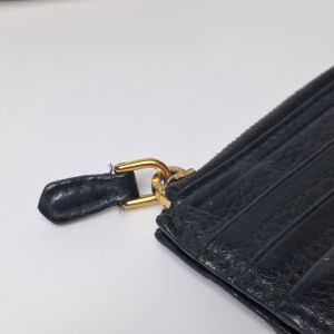 Prada Black Grained Leather Wallet