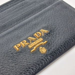 Prada Black Grained Leather Wallet