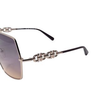 Salvatore Ferragamo 2203 Gold-Tone Chain-Link Sunglasses