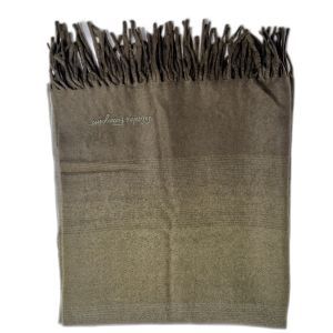 Salvatore Ferragamo Olive Check Cashmere-Blend Scarf