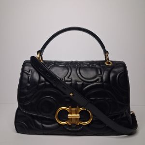 Salvatore Ferragamo Gancini Quilted Flap Bag