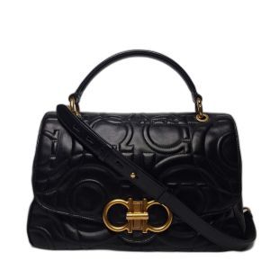 Salvatore Ferragamo Gancini Quilted Flap Bag
