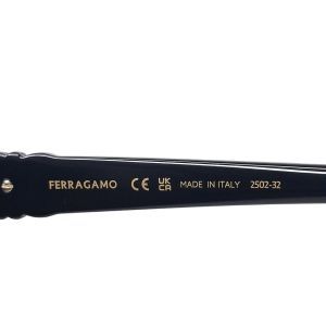Salvatore Ferragamo Black Round Sunglasses, Gancini Hardware