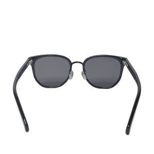 Salvatore Ferragamo SF2056SLBK Gancini Sunglasses, Black Rounded