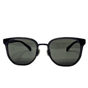 Salvatore Ferragamo SF2056SLBK Gancini Sunglasses, Black/Green Lenses