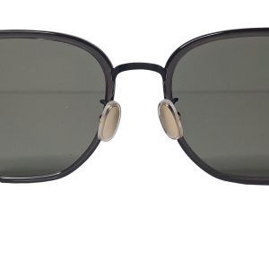 Salvatore Ferragamo SF2056SLBK Gancini Sunglasses, Black/Green Lenses