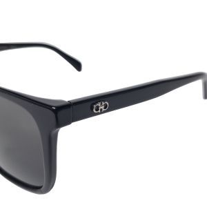 Salvatore Ferragamo SF2057SLBK Black Square Gancini Sunglasses