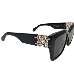 Salvatore Ferragamo SF2083SE Oversized Gancini Chain Cat-Eye Sunglasses