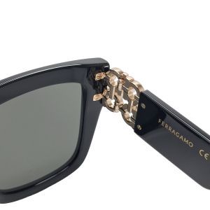 Salvatore Ferragamo SF2083SE Oversized Gancini Chain Cat-Eye Sunglasses