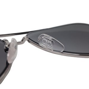 Salvatore Ferragamo SF226SP Gunmetal Aviator Polarized Sunglasses