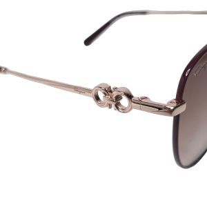 Salvatore Ferragamo SF301SLB Burgundy Sunglasses, Gancini Hardware