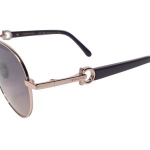Salvatore Ferragamo SF315SLBK Rose Gold Round Sunglasses