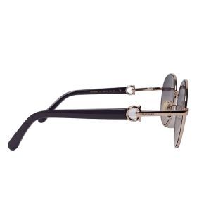 Salvatore Ferragamo SF315SLBK Rose Gold Round Sunglasses